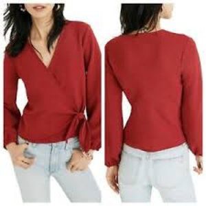 Texture and Thread wrap top (Madewell)